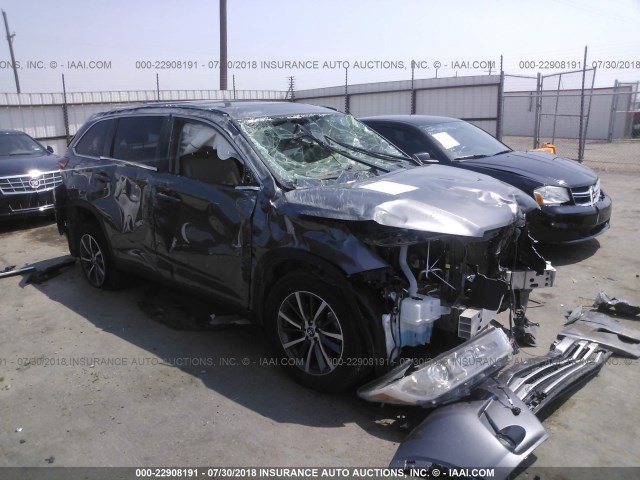 5TDKZRFH2JS527598 - 2018 TOYOTA HIGHLANDER SE/XLE GRAY photo 1