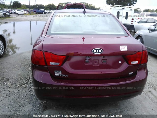 KNAGH4A85A5454068 - 2010 KIA OPTIMA EX/SX BURGUNDY photo 8