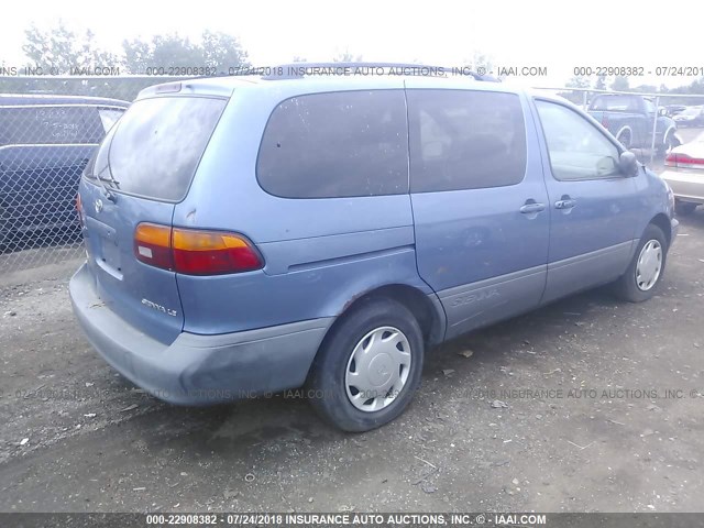 4T3ZF13C4YU299789 - 2000 TOYOTA SIENNA LE/XLE BLUE photo 4