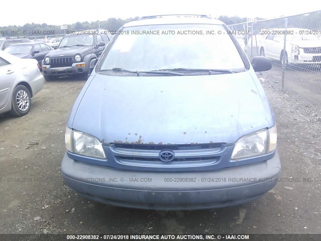 4T3ZF13C4YU299789 - 2000 TOYOTA SIENNA LE/XLE BLUE photo 6