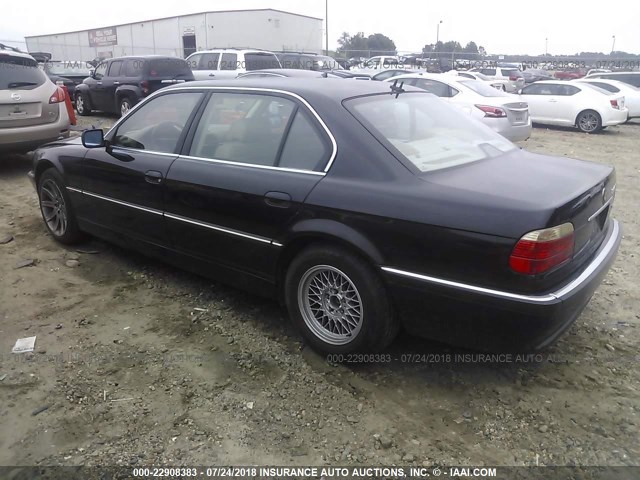 WBAGH83471DP21251 - 2001 BMW 740 IL BLACK photo 3
