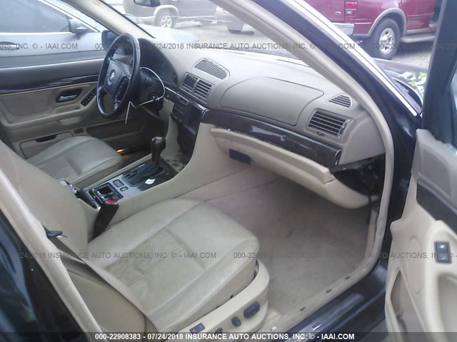 WBAGH83471DP21251 - 2001 BMW 740 IL BLACK photo 5