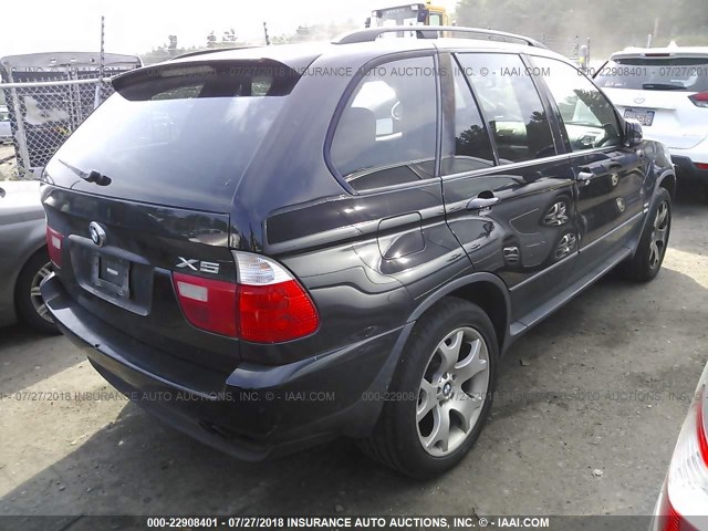 5UXFB33563LH49418 - 2003 BMW X5 4.4I BLACK photo 4