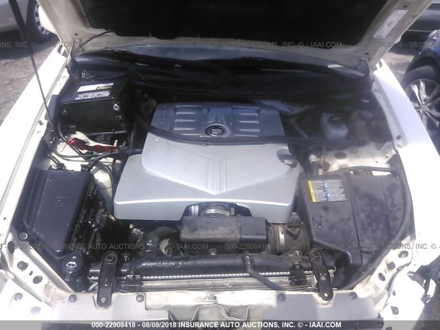 1G6DM57T160130741 - 2006 CADILLAC CTS WHITE photo 10