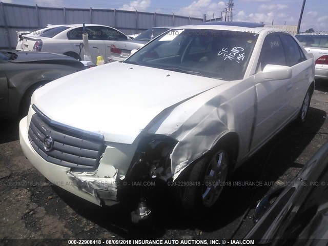 1G6DM57T160130741 - 2006 CADILLAC CTS WHITE photo 2