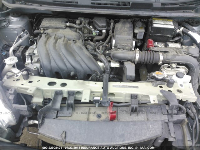 3N1CE2CPXFL428725 - 2015 NISSAN VERSA NOTE S/S PLUS/SV/SL/SR GRAY photo 10