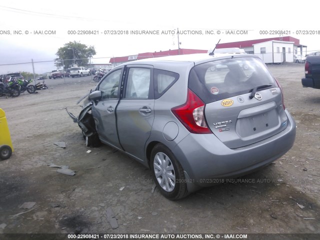 3N1CE2CPXFL428725 - 2015 NISSAN VERSA NOTE S/S PLUS/SV/SL/SR GRAY photo 3