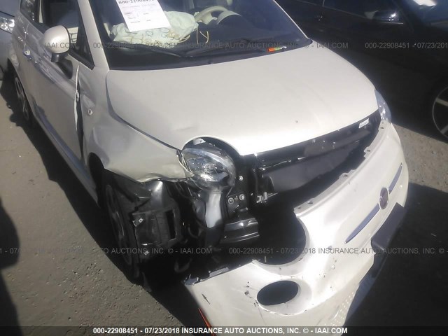 3C3CFFGE2HT521403 - 2017 FIAT 500 ELECTRIC WHITE photo 6