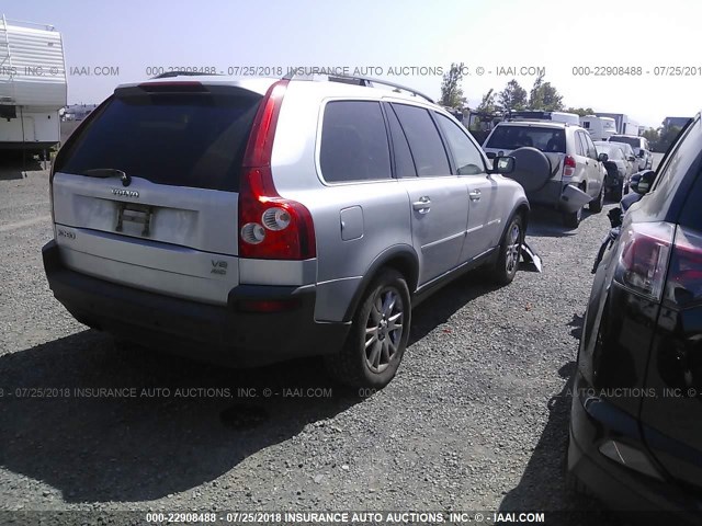 YV1CZ852051208242 - 2005 VOLVO XC90 V8 SILVER photo 4