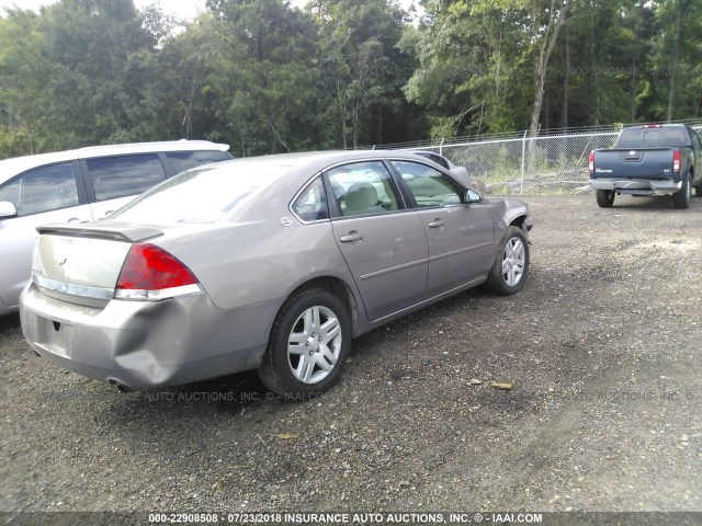2G1WC581469276992 - 2006 CHEVROLET IMPALA LT GOLD photo 4