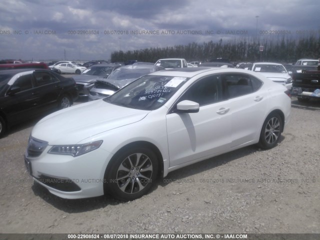 19UUB1F53FA010191 - 2015 ACURA TLX TECH WHITE photo 2