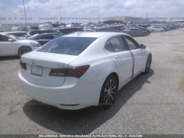 19UUB1F53FA010191 - 2015 ACURA TLX TECH WHITE photo 4