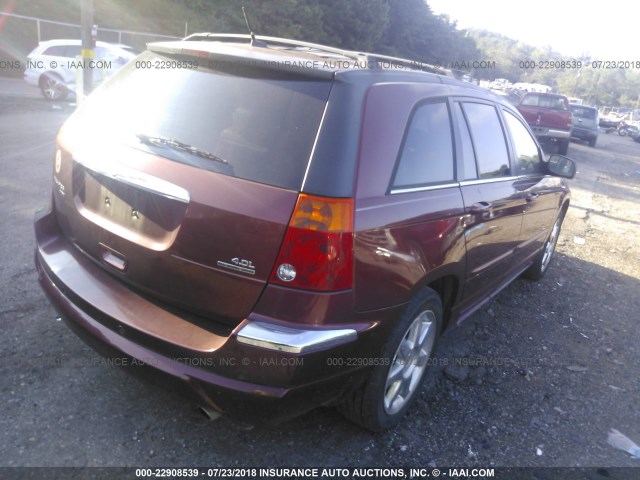 2A8GF78X17R362872 - 2007 CHRYSLER PACIFICA LIMITED BURGUNDY photo 4