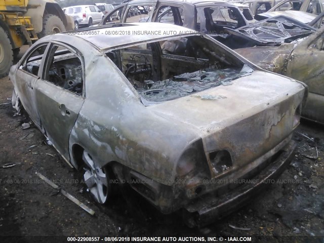 1G1ZC5E02CF118078 - 2012 CHEVROLET MALIBU 1LT SILVER photo 3