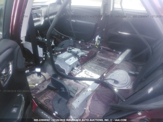 4T1BK1EB2GU237493 - 2016 TOYOTA AVALON XLE PLUS/PREMIUM/TOUR/LTD MAROON photo 8