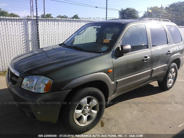 4F2YU08102KM38528 - 2002 MAZDA TRIBUTE LX/ES 绿色 照片 2