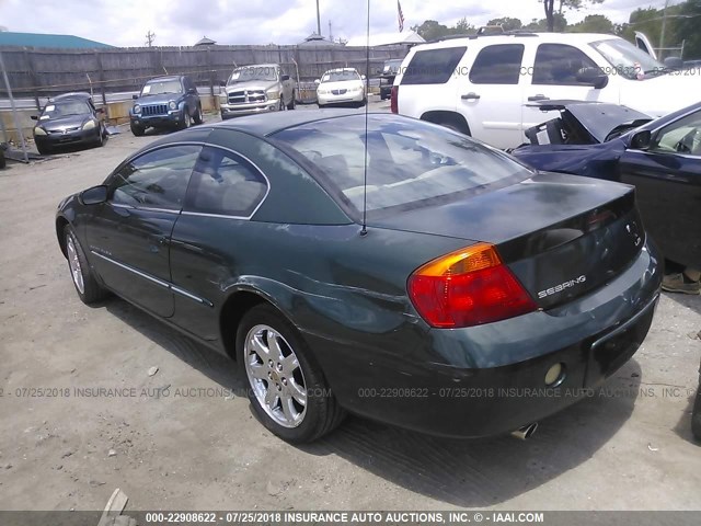 4C3AG52H01E054745 - 2001 CHRYSLER SEBRING LXI GREEN photo 3