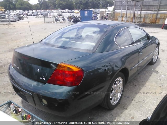 4C3AG52H01E054745 - 2001 CHRYSLER SEBRING LXI GREEN photo 4