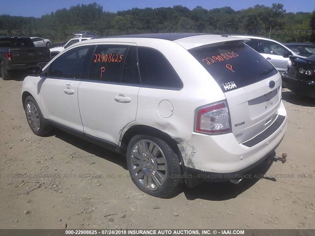 2FMDK49C19BA84451 - 2009 FORD EDGE LIMITED WHITE photo 3