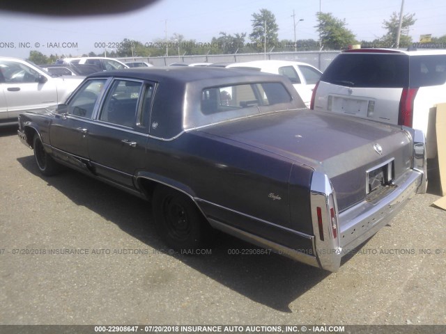 1G6DW54E4MR702619 - 1991 CADILLAC BROUGHAM BLACK photo 3