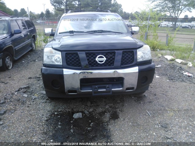 5N1AA08A55N738932 - 2005 NISSAN ARMADA SE/LE BLACK photo 6