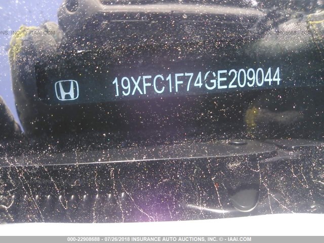 19XFC1F74GE209044 - 2016 HONDA CIVIC EXL 黑色 照片 9