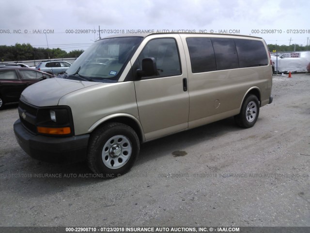 1GNUGBD4XA1161867 - 2010 CHEVROLET EXPRESS G1500 LS TAN photo 2