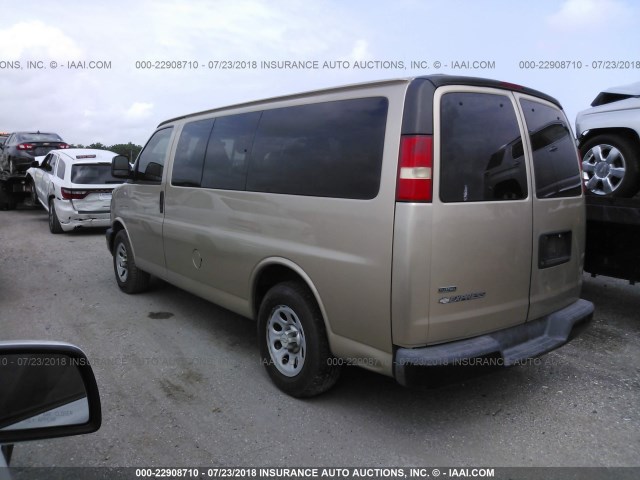 1GNUGBD4XA1161867 - 2010 CHEVROLET EXPRESS G1500 LS TAN photo 3