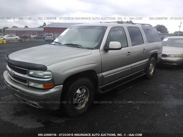 3GNFK16T9YG127890 - 2000 CHEVROLET SUBURBAN K1500 Dorado foto 2