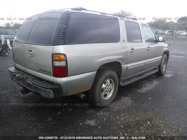 3GNFK16T9YG127890 - 2000 CHEVROLET SUBURBAN K1500 Dorado foto 4