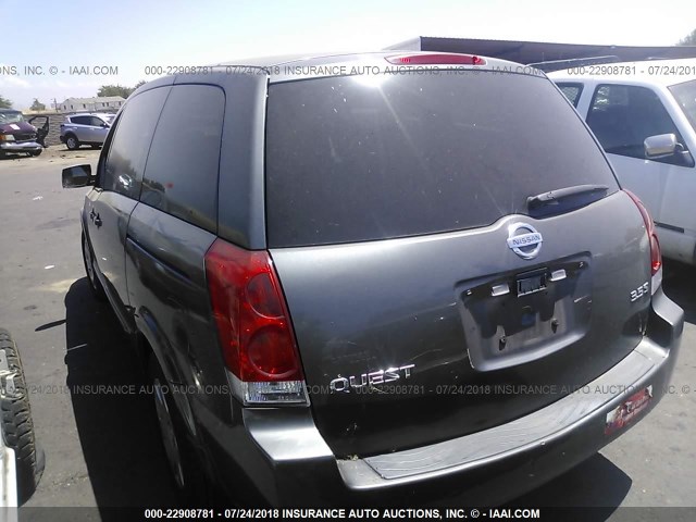 5N1BV28U64N304936 - 2004 NISSAN QUEST S/SE/SL GRAY photo 3