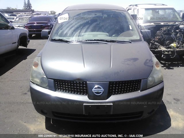 5N1BV28U64N304936 - 2004 NISSAN QUEST S/SE/SL GRAY photo 6