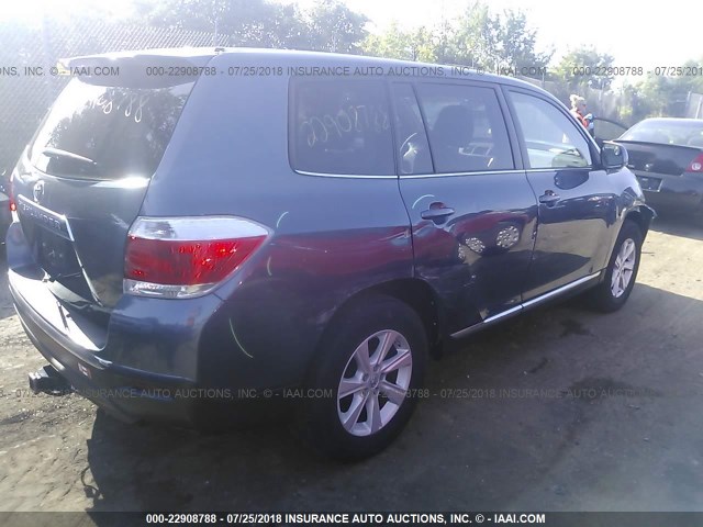 5TDZA3EH5DS039769 - 2013 TOYOTA HIGHLANDER PLUS GRAY photo 4