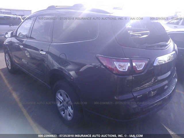 1GNKVFKD9DJ185279 - 2013 CHEVROLET TRAVERSE LS GRAY photo 3