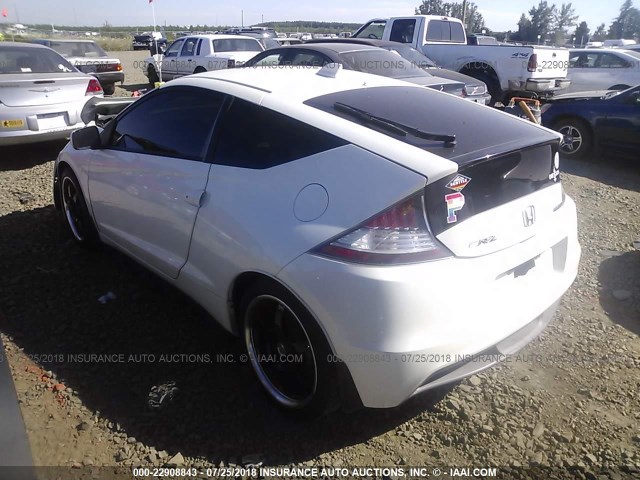 JHMZF1D63BS003880 - 2011 HONDA CR-Z EX WHITE photo 3