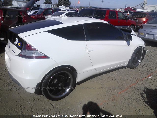 JHMZF1D63BS003880 - 2011 HONDA CR-Z EX WHITE photo 4