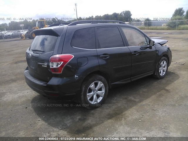 JF2SJAMC9EH471204 - 2014 SUBARU FORESTER 2.5I TOURING GRAY photo 4