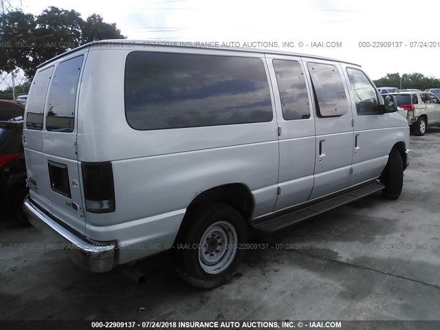 1FBNE3BL8CDA29666 - 2012 FORD ECONOLINE E350 SUPER DUTY WAGON SILVER photo 4