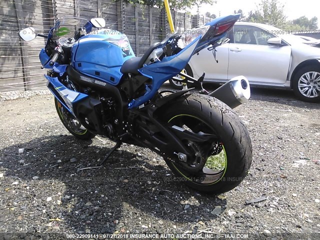 JS1GT78A8F2100091 - 2015 SUZUKI GSX-R1000 BLUE photo 3