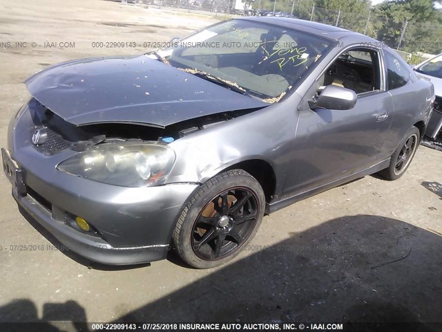 JH4DC530X5S004679 - 2005 ACURA RSX TYPE-S GRAY photo 2