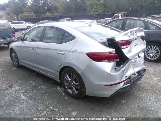 5NPD84LF0HH098978 - 2017 HYUNDAI ELANTRA SE/VALUE/LIMITED SILVER photo 3