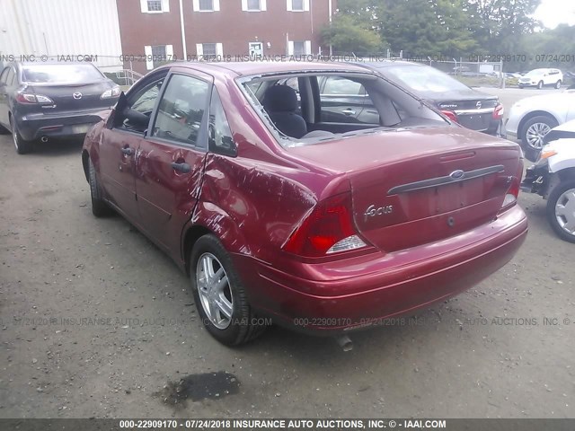 1FAFP34P92W204994 - 2002 FORD FOCUS SE/SE COMFORT RED photo 3