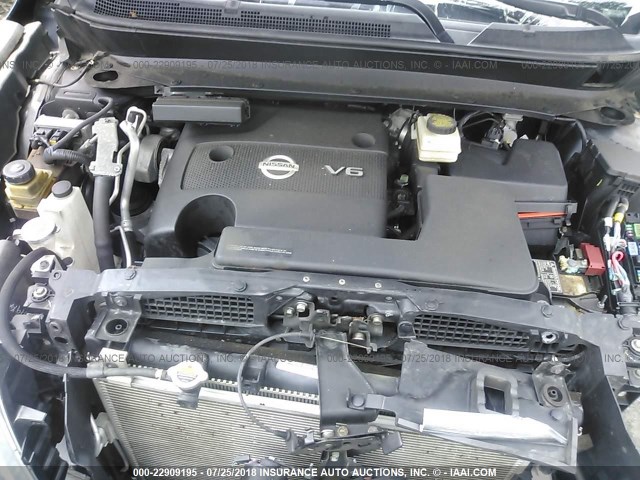 5N1AR2MM3EC633077 - 2014 NISSAN PATHFINDER S/SV/SL/PLATINUM GRAY photo 10