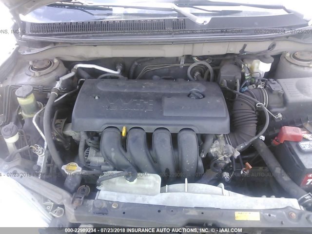 2T1LR38E94C316349 - 2004 TOYOTA COROLLA MATRIX XR GRAY photo 10