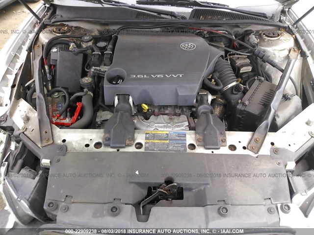 2G4WE567751184177 - 2005 BUICK LACROSSE CXS SILVER photo 10