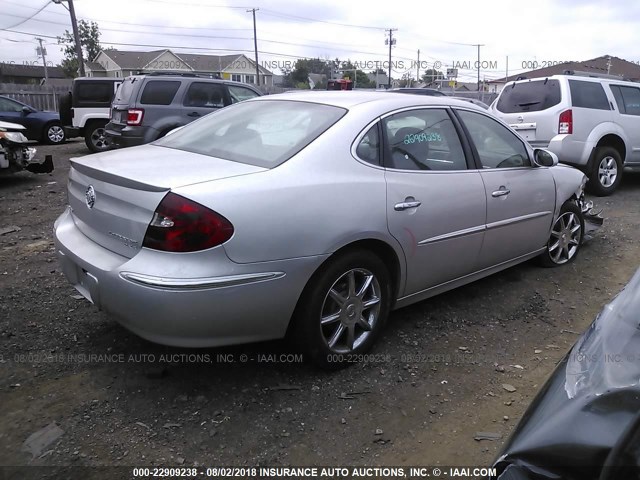 2G4WE567751184177 - 2005 BUICK LACROSSE CXS SILVER photo 4