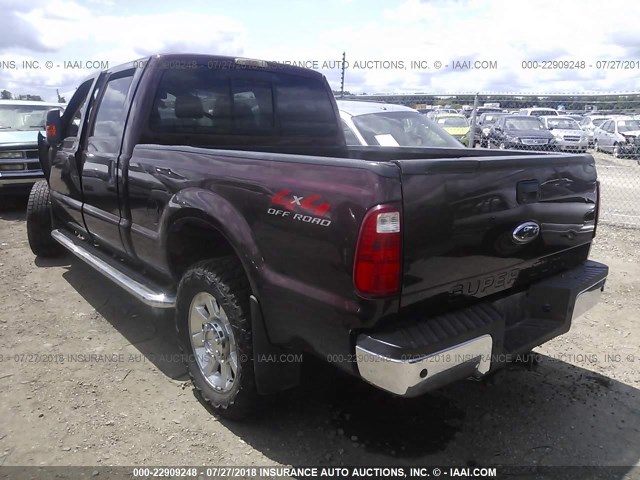 1FTSW21R29EB29308 - 2009 FORD F250 SUPER DUTY BURGUNDY photo 3