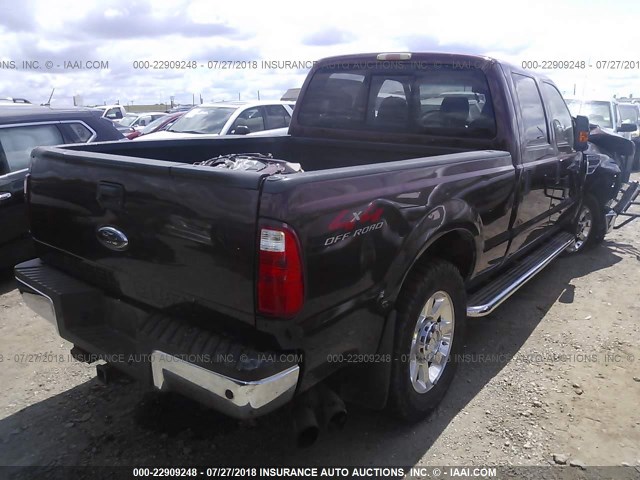 1FTSW21R29EB29308 - 2009 FORD F250 SUPER DUTY BURGUNDY photo 4