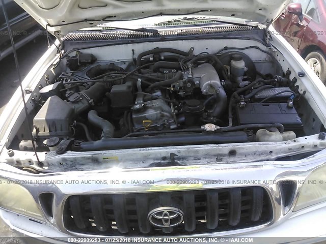 5TEGM92N53Z179124 - 2003 TOYOTA TACOMA DOUBLE CAB PRERUNNER WHITE photo 10