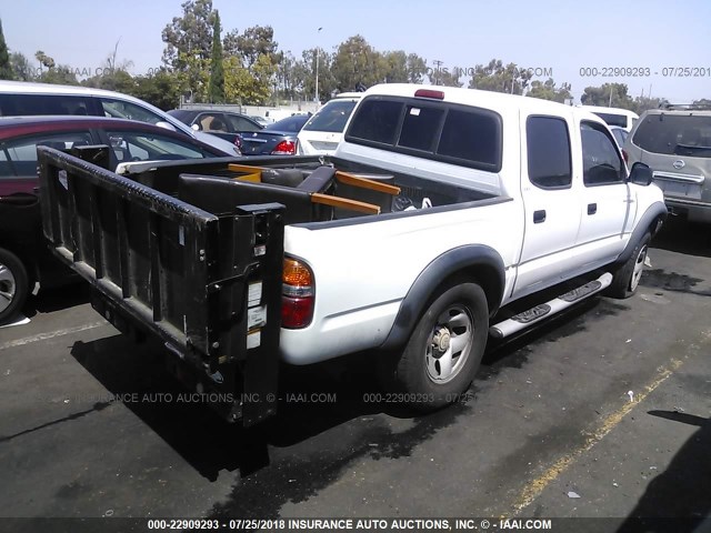 5TEGM92N53Z179124 - 2003 TOYOTA TACOMA DOUBLE CAB PRERUNNER WHITE photo 4